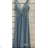 Women's Long Elegant Pleated Strap Dress (S/M ONE SIZE) ITALIAN FASHION FMPRP232311