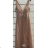 Women's Long Elegant Pleated Strap Dress (S/M ONE SIZE) ITALIAN FASHION FMPRP232311