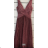 Women's Long Elegant Pleated Strap Dress (S/M ONE SIZE) ITALIAN FASHION FMPRP232311