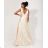 Women's Long Elegant Strapless Party Dress (SL) FRENCH FASHION FMPEL23BETSY Light blue M