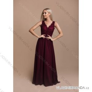 Women's Long Elegant Strapless Party Dress (SL) FRENCH FASHION FMPEL23TELMA