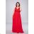 Women's Plus Size (42-48) Long Elegant Party Dress With Wide Straps FRENCH FASHION FMPEL23TELMAQS