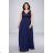 Women's Plus Size (42-48) Long Elegant Party Dress With Wide Straps FRENCH FASHION FMPEL23TELMAQS