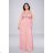 Women's Plus Size (42-48) Long Elegant Party Dress With Wide Straps FRENCH FASHION FMPEL23TELMAQS