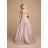 Women's long elegant party dress with straps (SL) FRENCH FASHION FMPEL23LUCINA