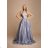 Women's long elegant party dress with straps (SL) FRENCH FASHION FMPEL23LUCINA