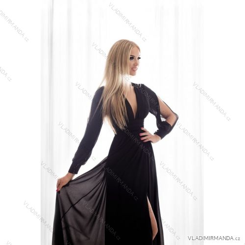 Women's Long Elegant Party Long Sleeve Dress (SL) FRENCH FASHION FMPEL23PERINE