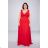 Women's Plus Size (42-48) Long Elegant Party Dress With Wide Straps FRENCH FASHION FMPEL23CHERYLQS