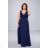 Women's Plus Size (42-48) Long Elegant Party Dress With Wide Straps FRENCH FASHION FMPEL23CHERYLQS