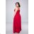 Women's Plus Size (42-48) Long Elegant Party Dress With Wide Straps FRENCH FASHION FMPEL23CHERYLQS