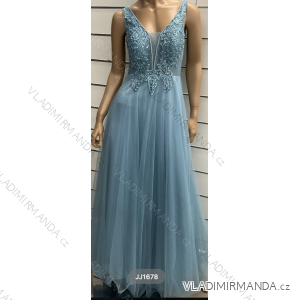 Women's long elegant party dress with straps (S/M ONE SIZE) ITALIAN FASHION FMPRP23JJ1678