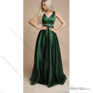 Women's long elegant party dress with straps (S/M ONE SIZE) ITALIAN FASHION FMPRP232314