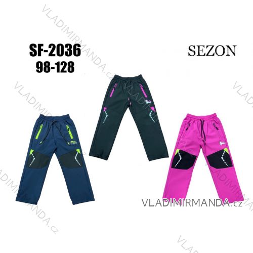 Warm softshell pants children's girls and boys (134-164) SEZON SEZ22SF-1973