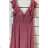 Women's long elegant party dress with straps (S/M ONE SIZE) ITALIAN FASHION FMPRP23JRE1388