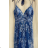 Women's long elegant dress with straps (S/M ONE SIZE) ITALIAN FASHION FMPRP23DF9116-1