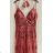 Women's long elegant dress with straps (S/M ONE SIZE) ITALIAN FASHION FMPRP23DF9116-1