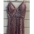 Women's long elegant dress with straps (S/M ONE SIZE) ITALIAN FASHION FMPRP23DF9116-1