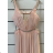 Women's long elegant party dress with straps (S/M ONE SIZE) ITALIAN FASHION FMPRP23M-8473