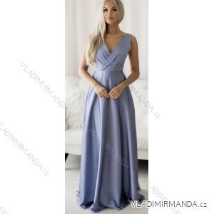 Women's long elegant party dress with straps (S/M ONE SIZE) ITALIAN FASHION FMPRP23R1395