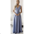 Women's long elegant party dress with straps (S/M ONE SIZE) ITALIAN FASHION FMPRP23R1395