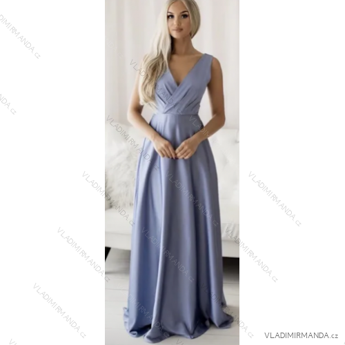 Women's long elegant party dress with straps (S/M ONE SIZE) ITALIAN FASHION FMPRP23R1395