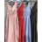 Women's long elegant party dress with straps (S/M ONE SIZE) ITALIAN FASHION FMPRP23R1395