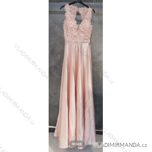 Women's long elegant party dress with straps (S/M ONE SIZE) ITALIAN FASHION FMPRP23R1349