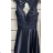 Women's long elegant party dress with straps (S/M ONE SIZE) ITALIAN FASHION FMPRP23R1349