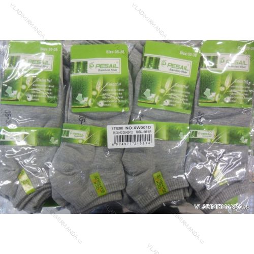 Women's ankle bamboo socks (35-42 / gray) PESAIL XW001D
