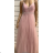 Women's long elegant dress with straps (S/M ONE SIZE) ITALIAN FASHION FMPRP23M-9210