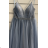 Women's long elegant dress with straps (S/M ONE SIZE) ITALIAN FASHION FMPRP23M-9210