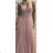 Women's long elegant dress with straps (S/M ONE SIZE) ITALIAN FASHION FMPRP23M-9210