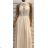 Women's long elegant dress with straps (S/M ONE SIZE) ITALIAN FASHION FMPRP23DF8629