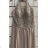 Women's long elegant dress with straps (S/M ONE SIZE) ITALIAN FASHION FMPRP23DF8629