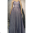 Women's long elegant dress with straps (S/M ONE SIZE) ITALIAN FASHION FMPRP23HM2227