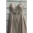 Women's long elegant dress with straps (S/M ONE SIZE) ITALIAN FASHION FMPRP23HM2227