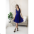 Women's Elegant Strapless Party Dress (SL) FRENCH FASHION FMPEL23MATHIE blue S