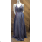 Women's long elegant party dress with straps (SL) FRENCH FASHION FMPEL23LEONIE