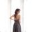 Women's long elegant party dress with straps (SL) FRENCH FASHION FMPEL23LEONIE