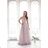 Women's long elegant party dress with straps (SL) FRENCH FASHION FMPEL23LEONIE