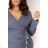 Dress Long Elegant Party Long Sleeve Women's Plus Size (42-48) FRENCH FASHION FMPEL23HELENEQS