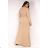 Dress Long Elegant Party Long Sleeve Women's Plus Size (42-48) FRENCH FASHION FMPEL23HELENEQS