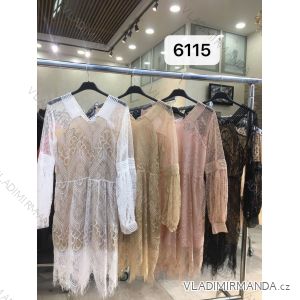 Women's Elegant Lace Long Sleeve Dress (S/M ONE SIZE) ITALIAN FASHION IMPOC236115