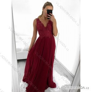 Women's Sleeveless Lace Party Long Dress (S/M ONE SIZE) ITALIAN FASHION IMM2318805/DU