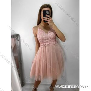 Women's strapless tulle party dress (S/M/L ONE SIZE) ITALIAN FASHION IM923001/DU