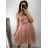 Women's strapless tulle party dress (S/M ONE SIZE) ITALIAN FASHION IM9238543