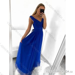 Women's Long Elegant Party Dress (S/M ONE SIZE) ITALIAN FASHION IM923MARINA