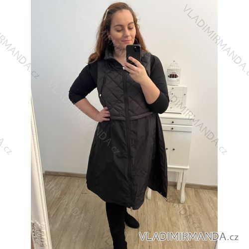 Women's elegant party long sleeve dress (S/M ONE SIZE) ITALIAN FASHION IM322282 XL/2XL black