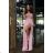 Women's long elegant party dress with straps (34-40) POLISH FASHION PMLBC23267-20 pink 40