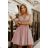 Women's Plus Size (42-46) Long Elegant Party Sleeveless Dress POLISH FASHION PMLBC23265-10 pink 34